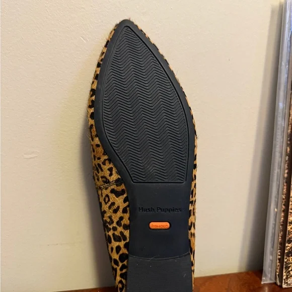 Hush Puppies Leopard Print Flats with Black Tassels - Picture 6 of 10